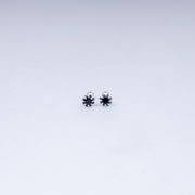 Vanika Midnight Black CZ Stud Earrings | 925 Sterling Silver