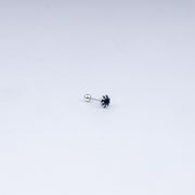 Vanika Midnight Black CZ Stud Earrings | 925 Sterling Silver