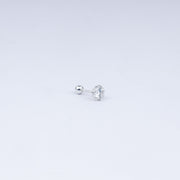 Vanika Radiant Floral Solitaire Studs in 925 Silver