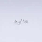 Vanika Timeless Square Solitaire CZ Stud Earrings