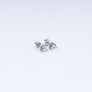 Vanika Classic Heart Solitaire CZ Stud Earrings in 925 Sterling Silver