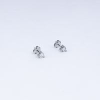Classic Teardrop Solitaire CZ Stud Earrings in 925 Sterling Silver