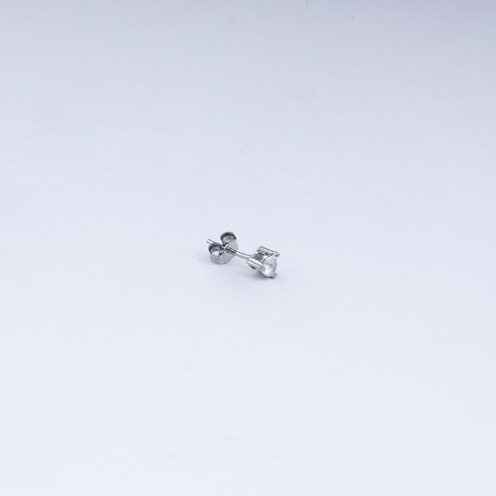 Vanika Classic Teardrop Solitaire CZ Stud Earrings in 925 Sterling Silver