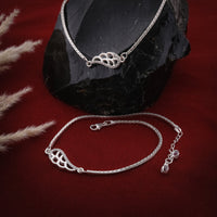 Winged Elegance Anklet In 925 Sterling Silver - Vanika 