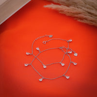 Stellar Stone Studded Anklet In 925 Sterling Silver - Vanika 