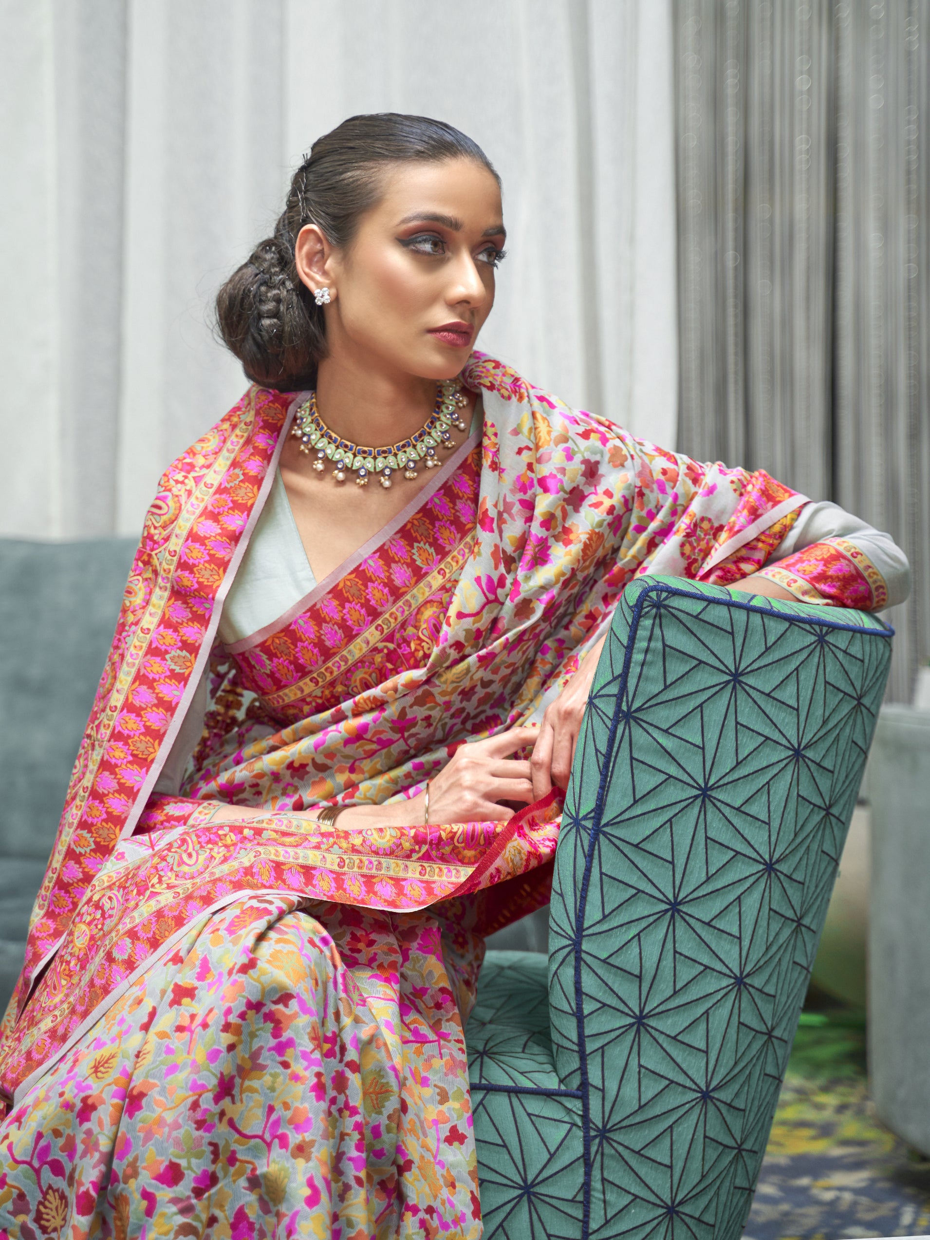 Sea Breeze Cotton Handloom Saree in Soothing Green