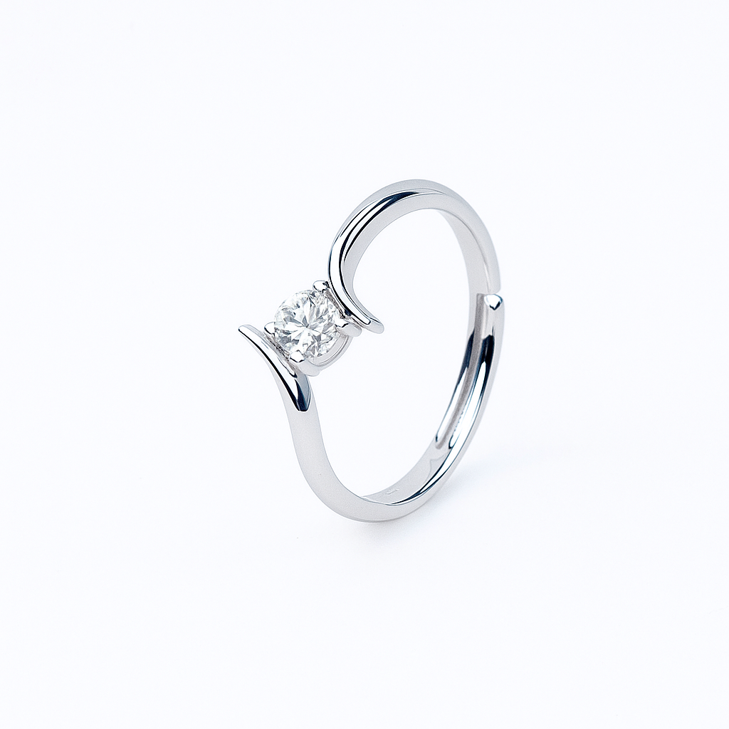 Moondrop Curve 925 Silver Adjustable Ring